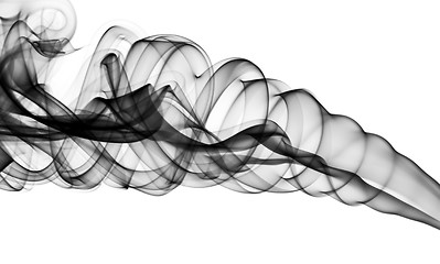 Image showing Magic Abstract fume curves on white