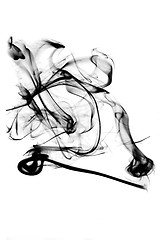 Image showing Magic Abstract Smoke curves over white