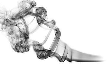 Image showing Magic Abstract fume shapes on white