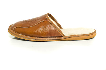 Image showing Single mens slipper over the white