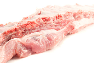 Image showing Raw meat - Uncooked pork ribs isolated 