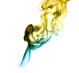 Image showing Gradient colored fume abstract shapes