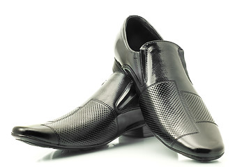 Image showing Classic Men's patent-leather shoes