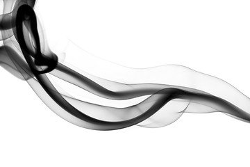 Image showing Abstract black smoke wave