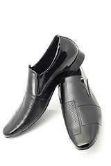 Image showing Pair of Classic Men's patent-leather shoes