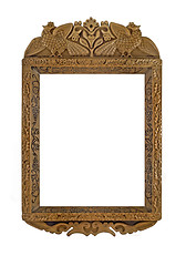 Image showing Carved Wooden Frame for picture or portrait 