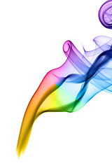 Image showing Gradient colored puff of smoke abstract