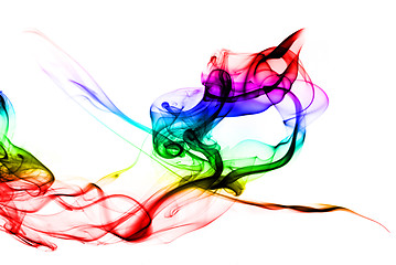 Image showing Gradient Colored fume shape on white background