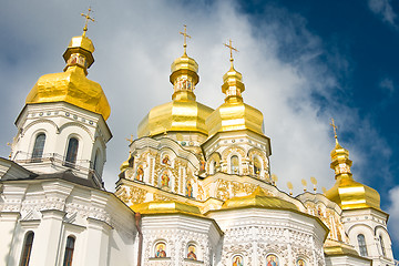 Image showing Cloudy sky and Cupola of Orthodox church
