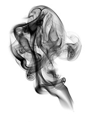 Image showing Abstraction. Fume shape on white