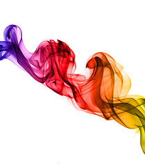 Image showing Abstract colored smoke waves