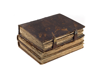 Image showing Stack of old obsolete books