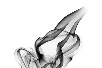 Image showing Abstract fume curves over white