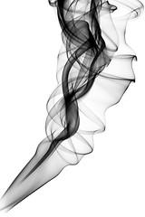 Image showing Smoke Abstract curves on white 