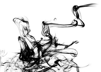 Image showing Beautiful Smoke abstract over white