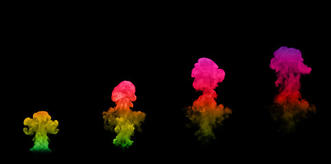 Image showing Gradient colored puff of smoke