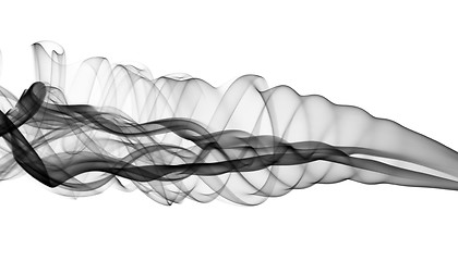 Image showing Transparent Abstract smoke  waves