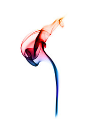 Image showing Magic colored fume abstract over white 