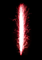 Image showing Beautiful Red birthday fireworks