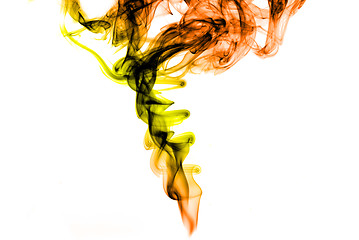 Image showing Abstract Colored Smoke Shape over white