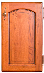 Image showing Wooden furniture door with handle