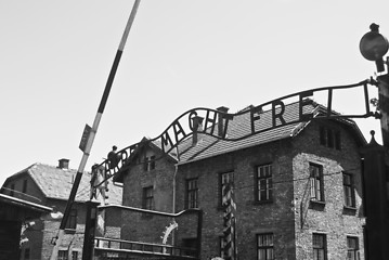 Image showing Arbeit macht frei - symbol of Auschwitz