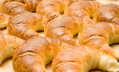 Image showing Breakfast - group of tasty crescent rolls 