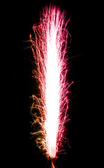 Image showing Gradient colored birthday fireworks candle