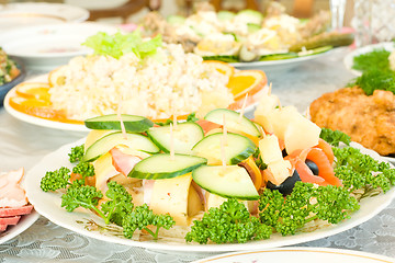 Image showing Appetizer. Banquet in the restaurant
