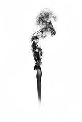 Image showing Black smoke shape abstract 