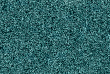 Image showing Close-up of Teal synthetic fibrous surface