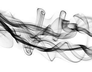 Image showing Black Abstract fume shapes