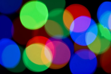 Image showing Colorful Blurred festive lights at night 