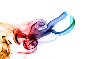 Image showing Bright colorful fume abstraction
