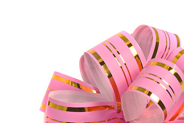 Image showing Pink holiday ribbon for presents