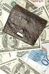 Image showing Save the money - old wallet, US dollars