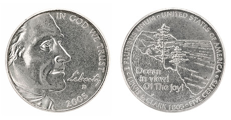 Image showing Five cents