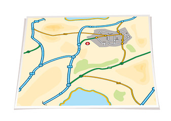 Image showing Paper city map