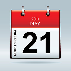 Image showing Armed forces day calendar
