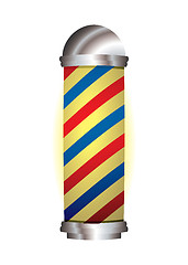 Image showing red and blue barbers pole