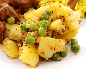 Image showing Spicy Tumeric Potatoes