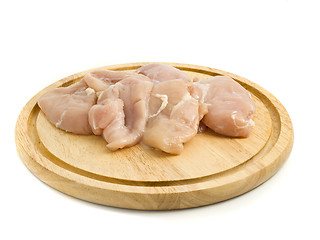 Image showing Raw Chicken fillet on hardboard