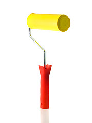 Image showing Standing Yellow Roller for renovation