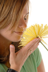 Image showing Woman And Flower