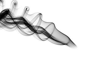 Image showing Black Abstract smoke shapes
