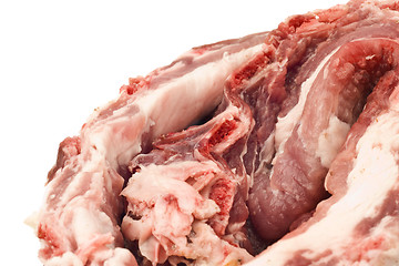 Image showing Close-up of raw meat isolated