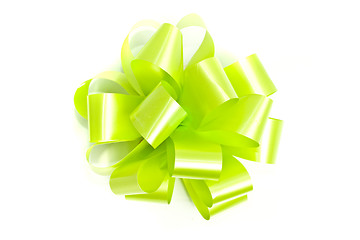 Image showing Lettuce green holiday ribbon