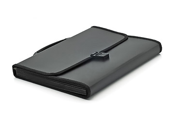 Image showing Black plastic folder for documents