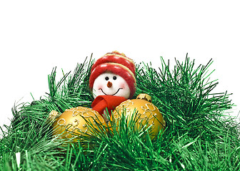 Image showing Christmas toy with colorful New Year decoration Balls