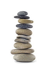 Image showing Balanced stone stack or tower isolated